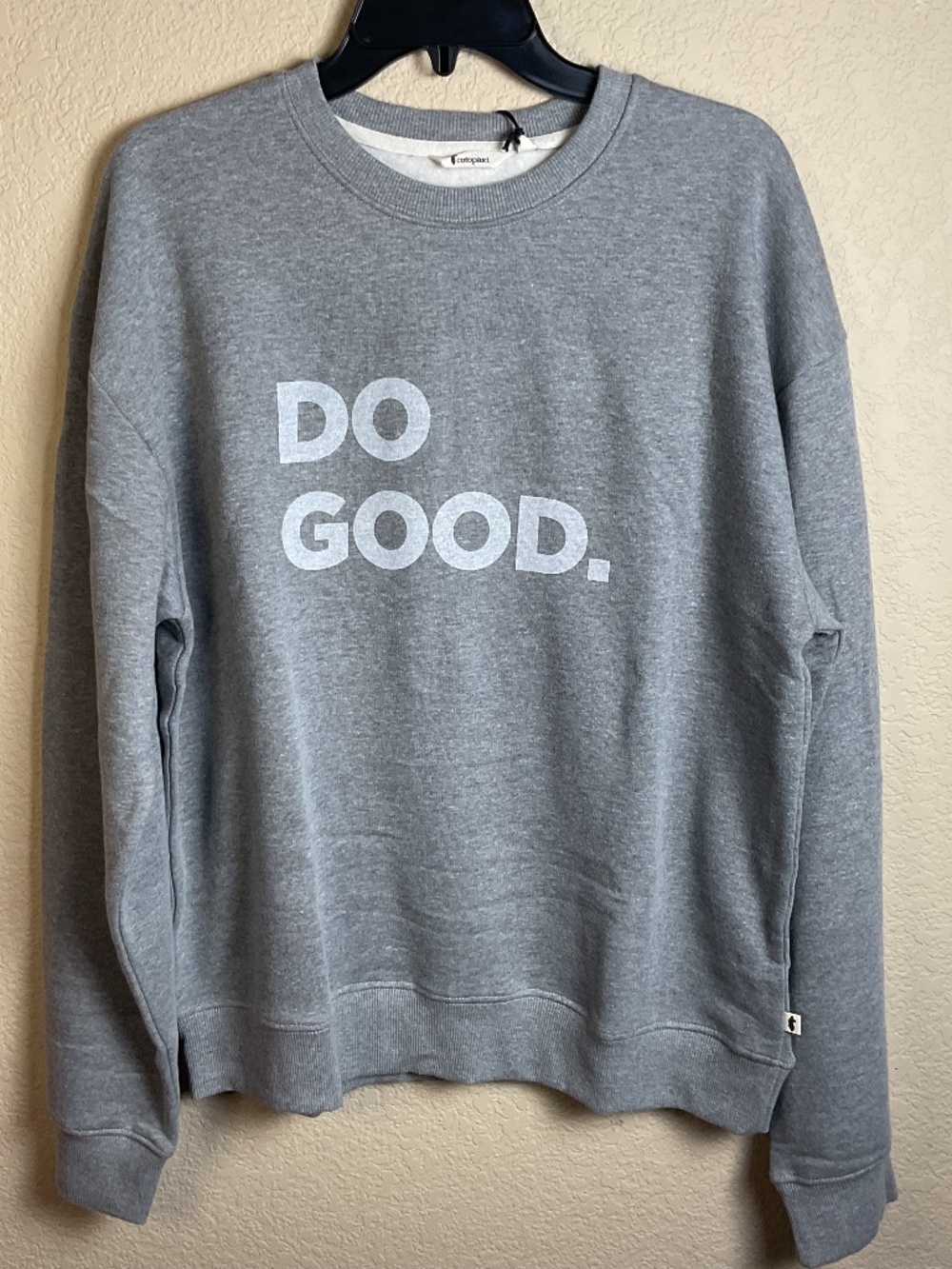 Cotopaxi Womens XL Grey Do Good Graphic Organic Cotton Crewneck Sweatshirt NWT